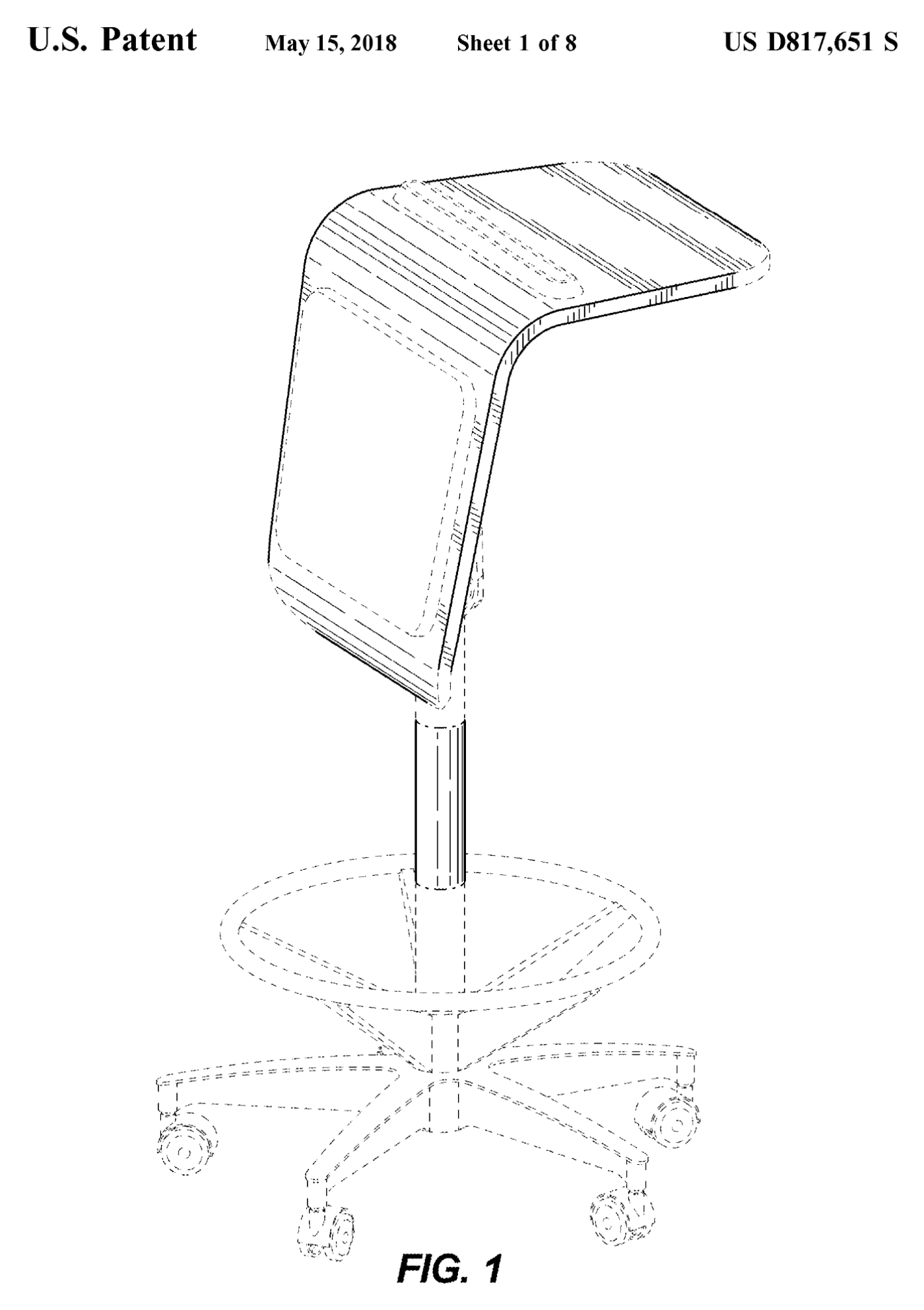 InMovement active stool patent drawing