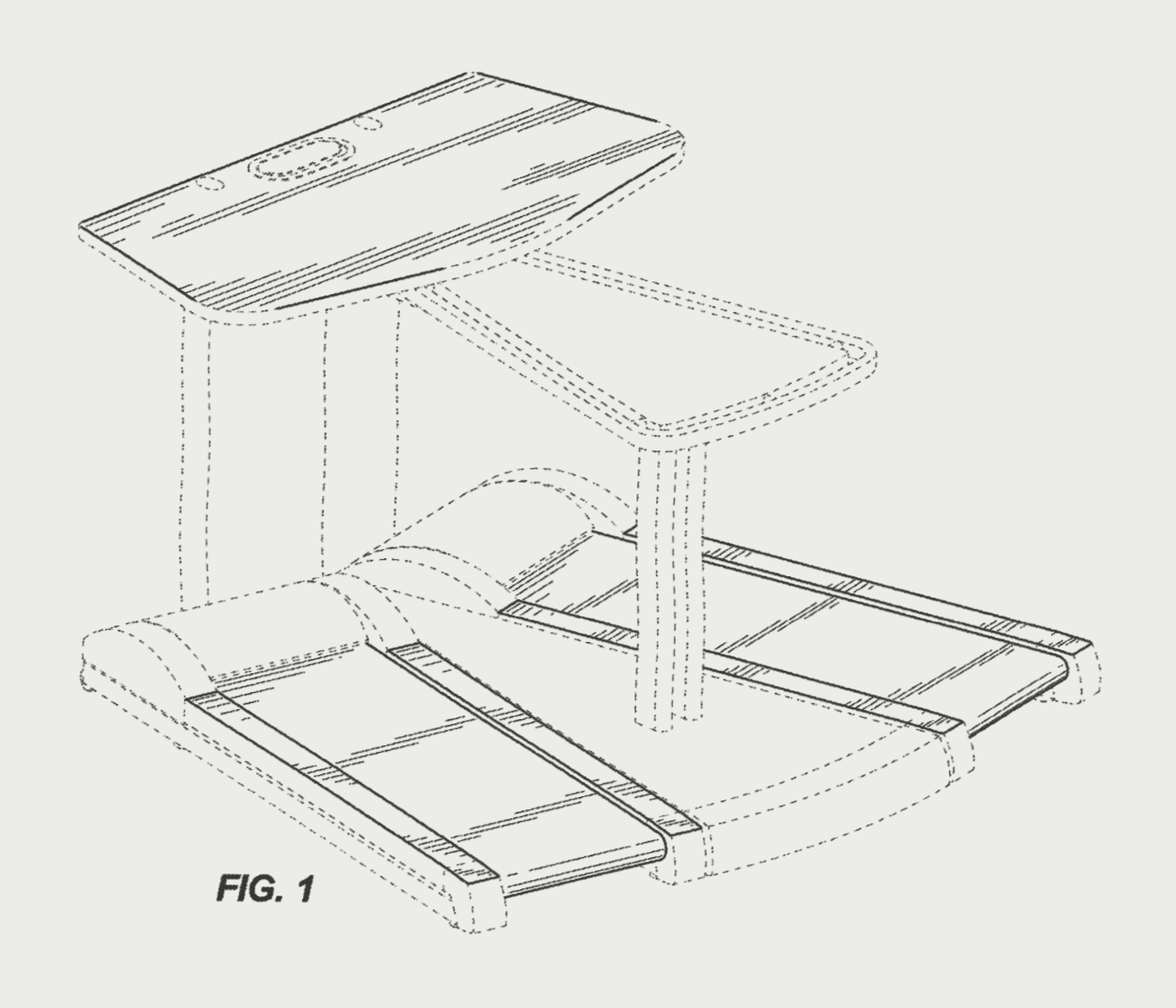 InMovement convergent treadmill workstation concept drawing