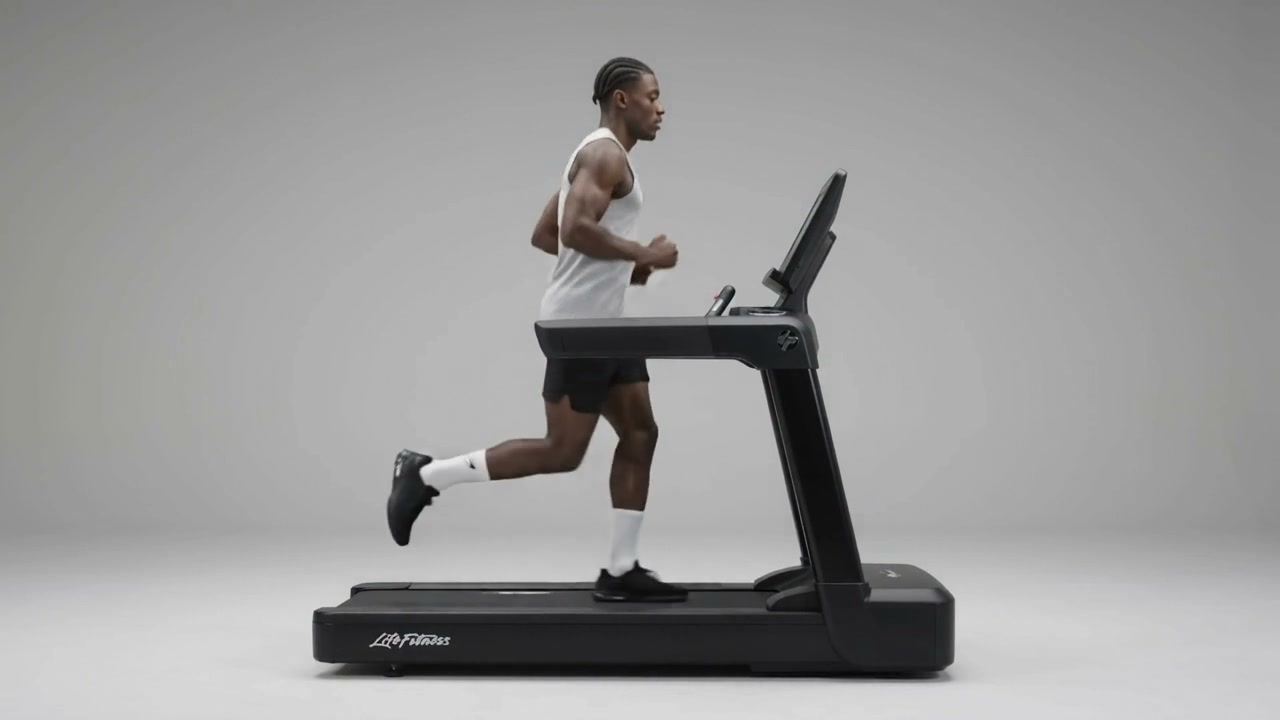 Life Fitness treadmill in motion